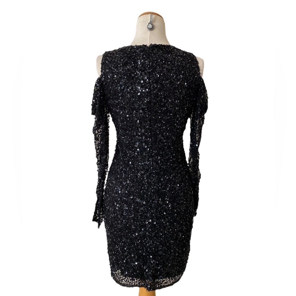Parker Sequin Mini Dress in Black - Picture 3 of 12
